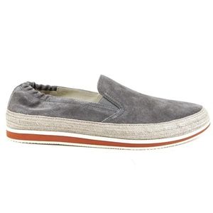 Men's Prada Espadrille Sneakers Grey Suede